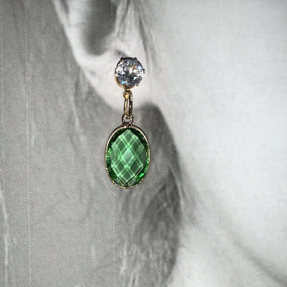 Hand Crafted Green Sheer Earrings - Picture 1 of 8